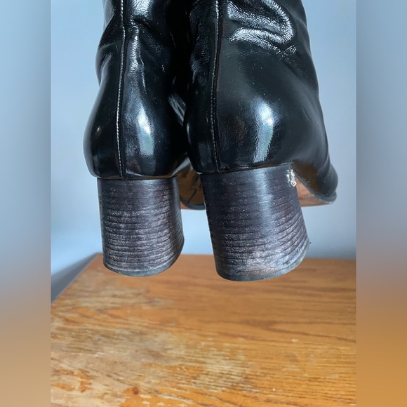 Jimmy Choo Patent Leather Block Heel Booties Size EU 37 - Picture 5 of 10